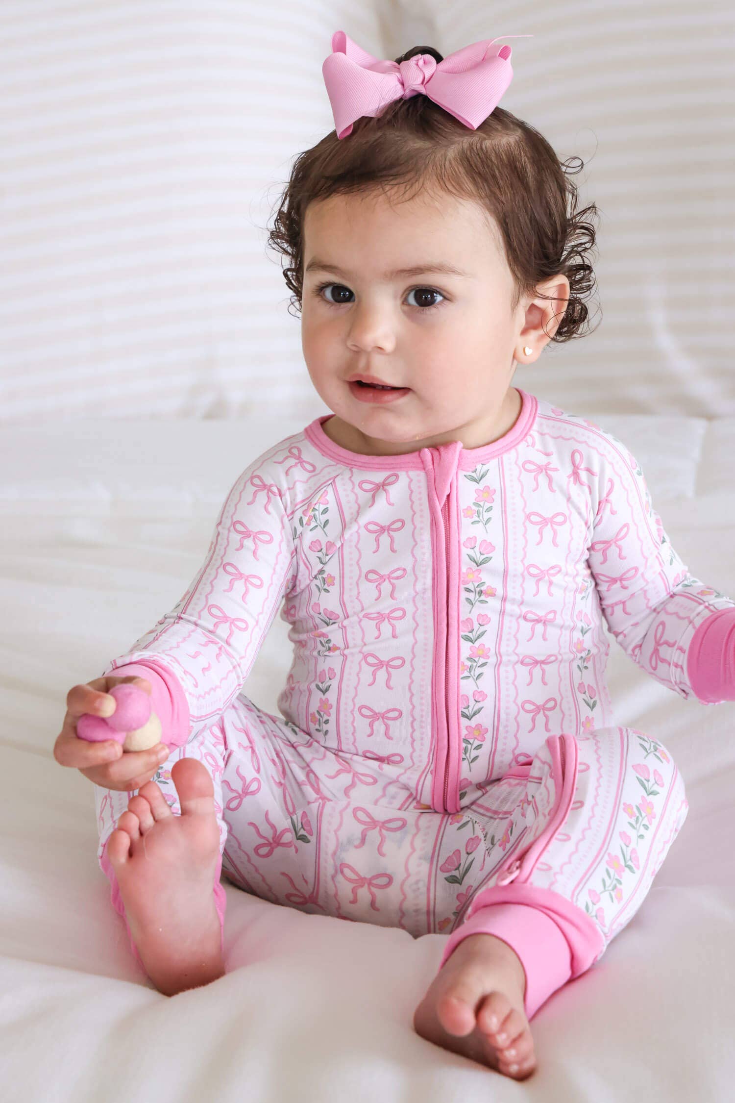 Convertible Zip Romper | Coquette Garden: 0-3 months