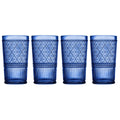 Claro Blue Highball, Set of 4: Blue / Non Leaded Crystal