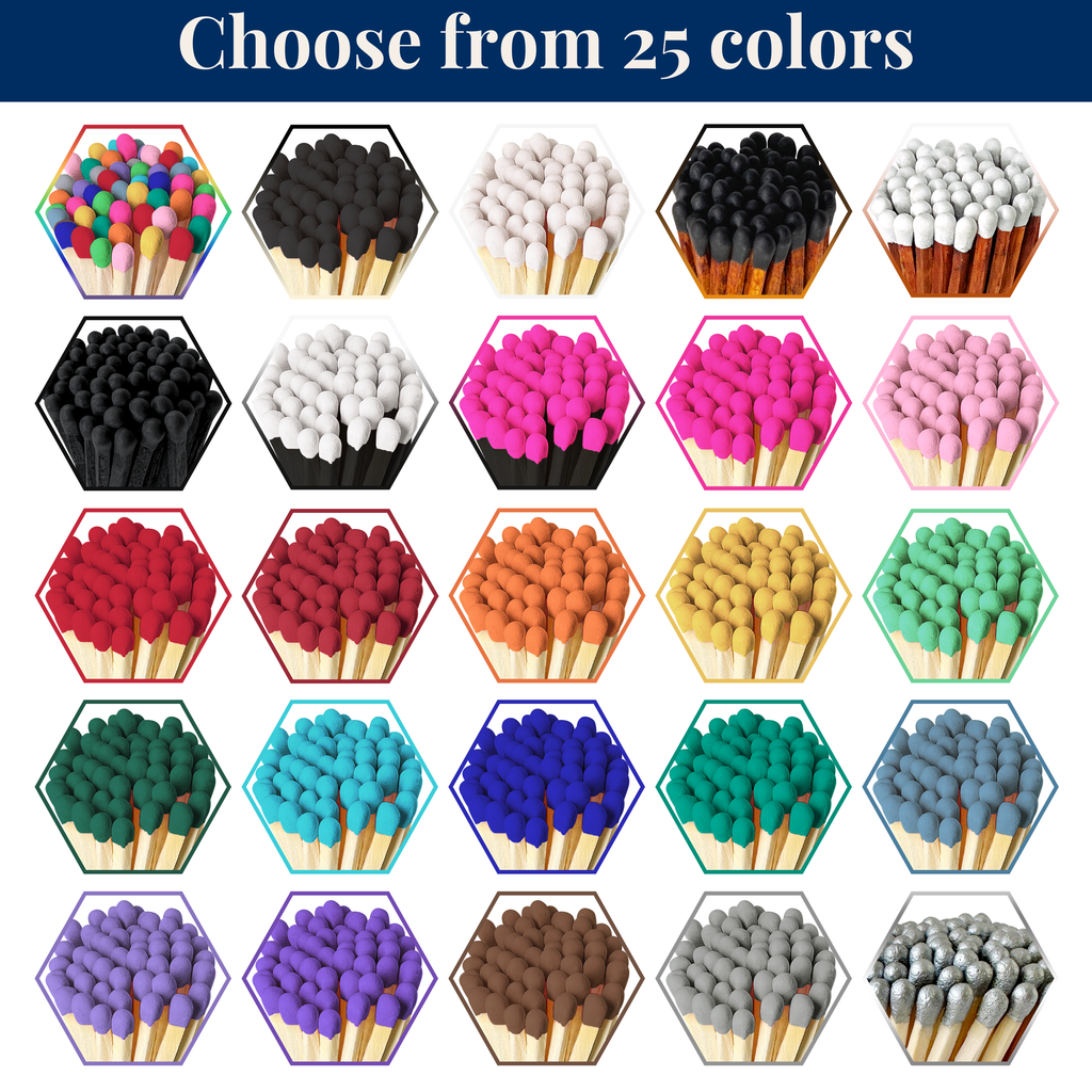 4" Matches + Mini Cloche - Colors of Your Choice + Strikers: Rainbow