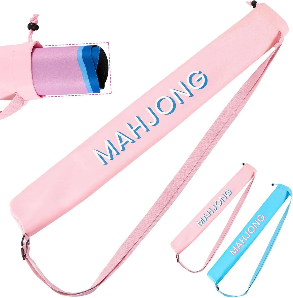 Mahjong Travel Bag – Large Capacity Crossbody Storage Tote: Pink (Polyester)