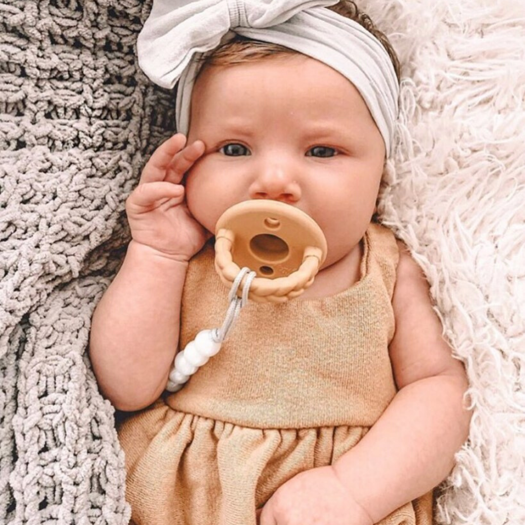 Sweetie Soother™ Pacifier Sets (2-pack): Toast + Buttercream Braids