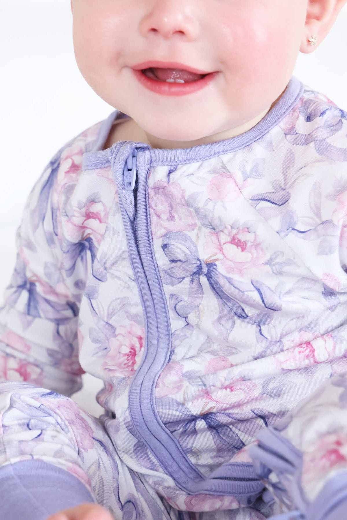 Leighton's Lavender Convertible Zip Romper: 6-12 months