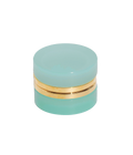 Small Round Aqua Opaline Glass Box: Aqua