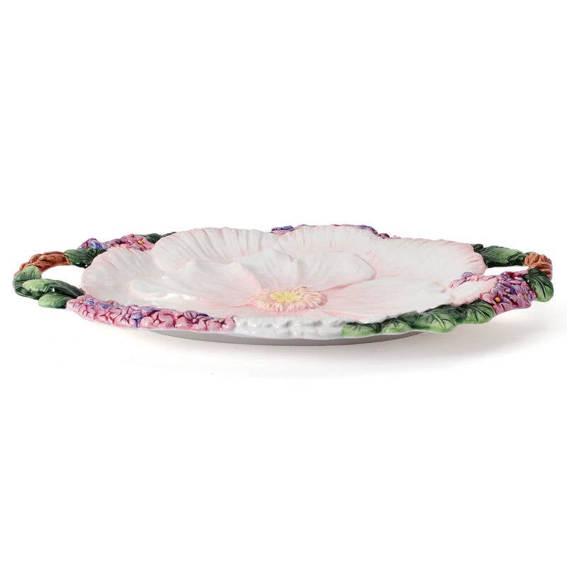Fitz & Floyd Jardin Large Platter W Handles Photo Box: MULTI / Earthenware