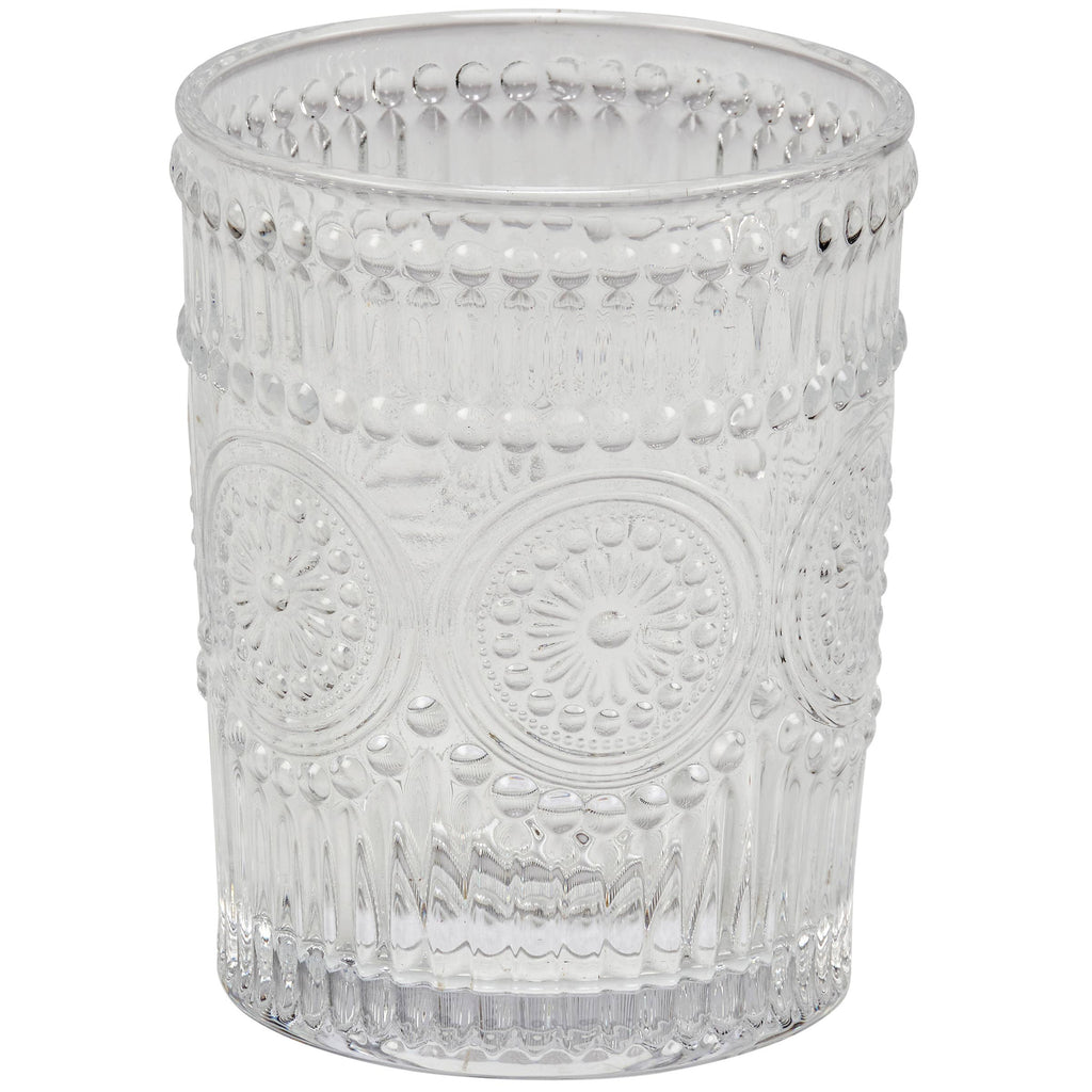 Small Medallion Vintage Drinking Glass