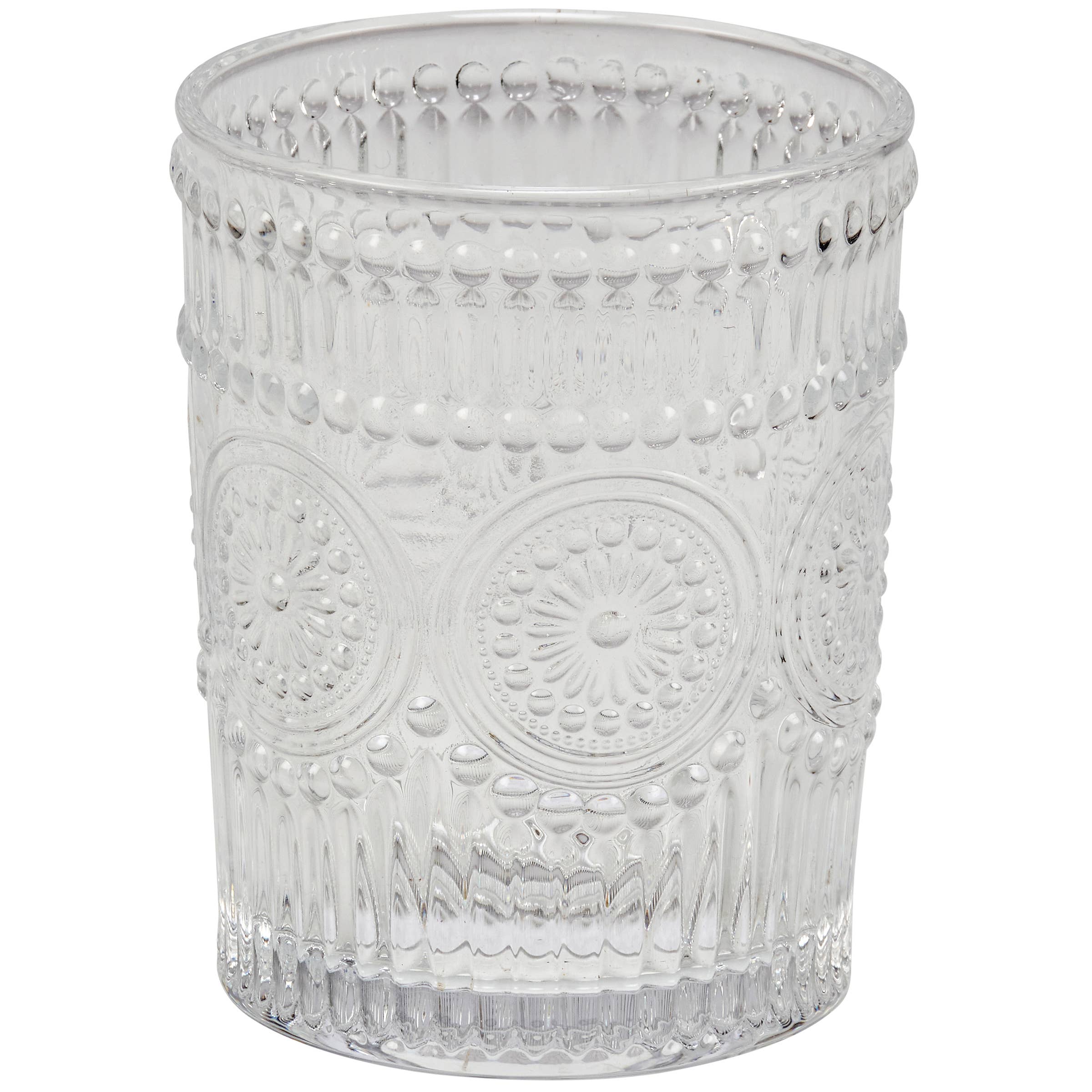 Small Medallion Vintage Drinking Glass