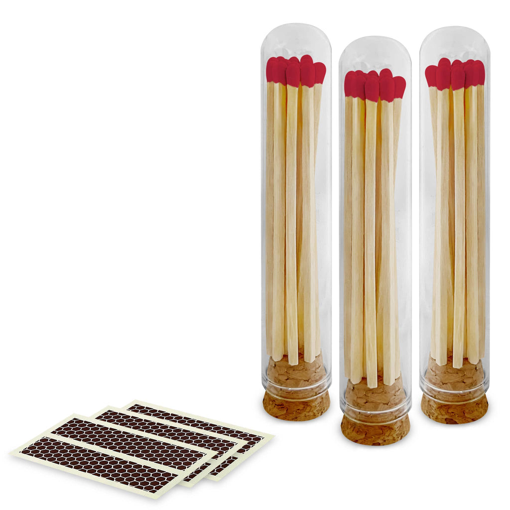 4" Matches + Mini Cloche - Colors of Your Choice + Strikers: Black Tip