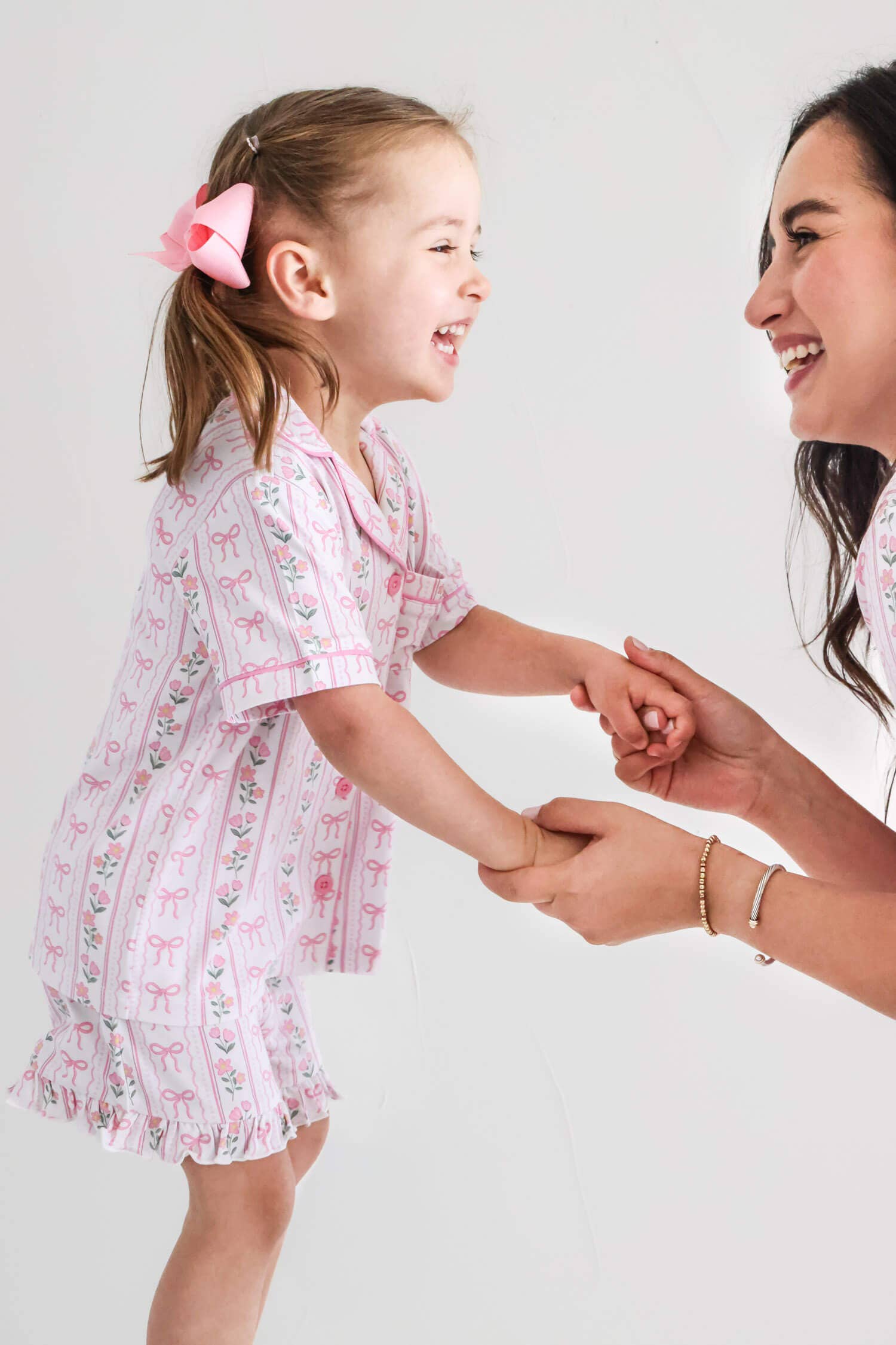 Girl's Two Piece Short Lounge Set | Coquette Garden: 4T