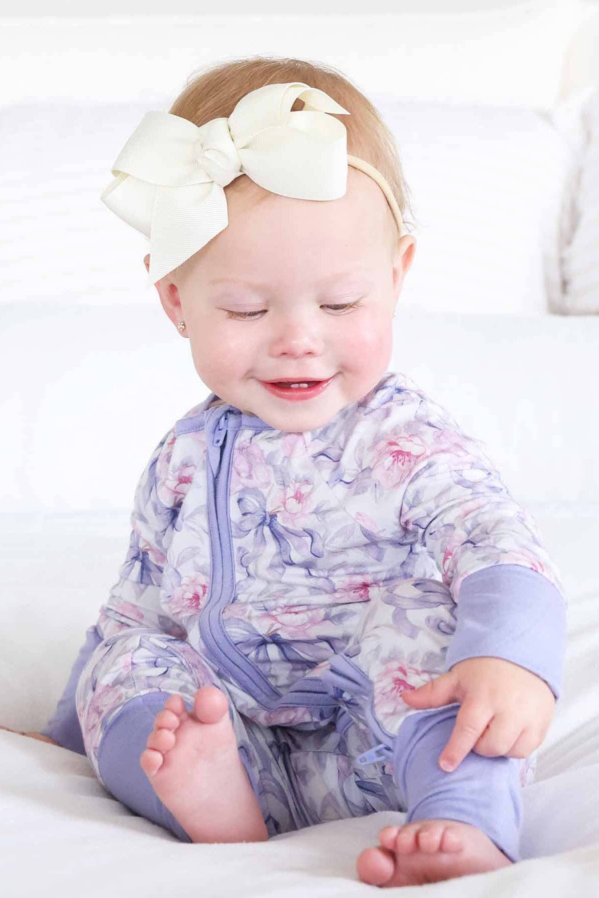 Leighton's Lavender Convertible Zip Romper: 6-12 months
