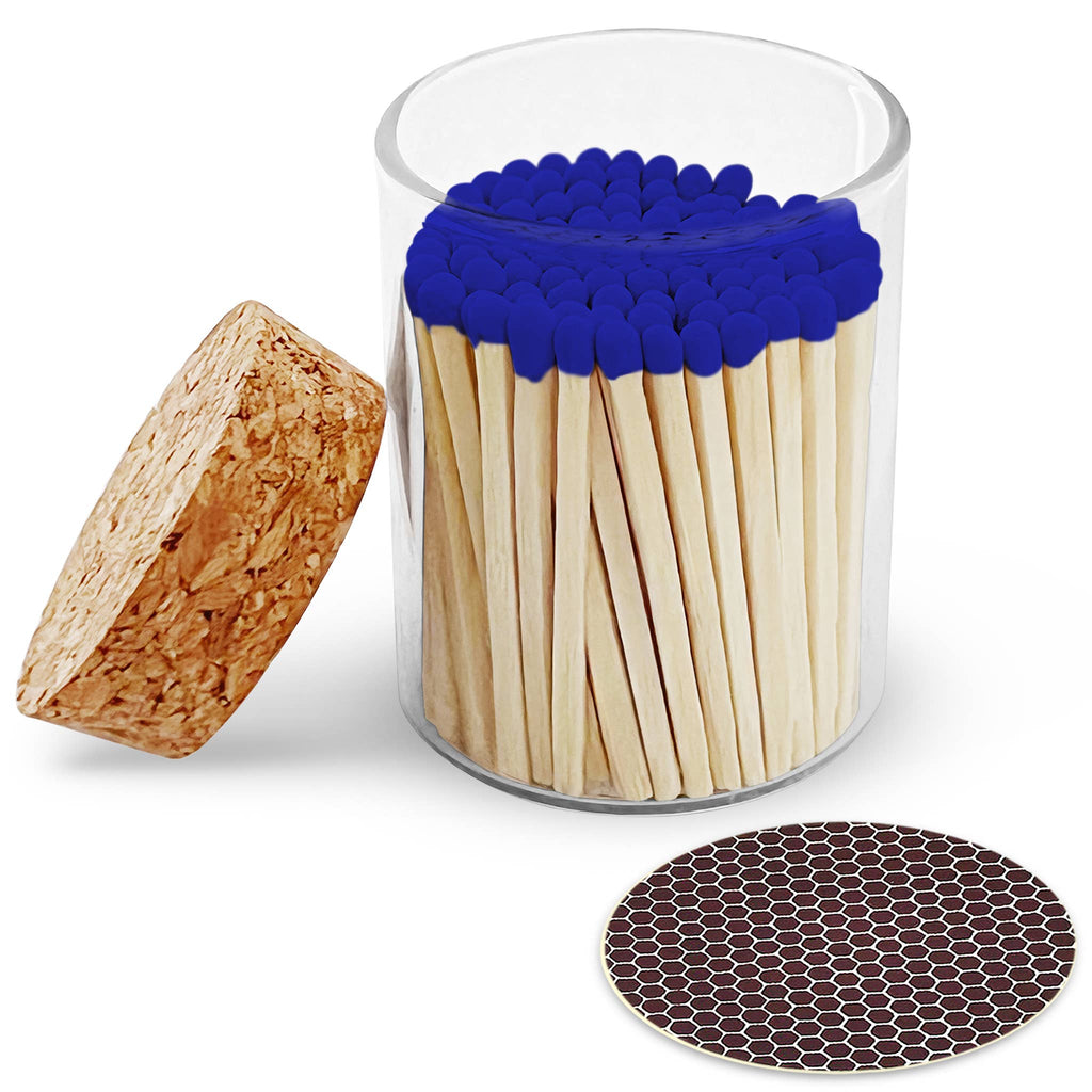 2" Matches in Cork Top Jar - Colors of Your Choice: Light Green