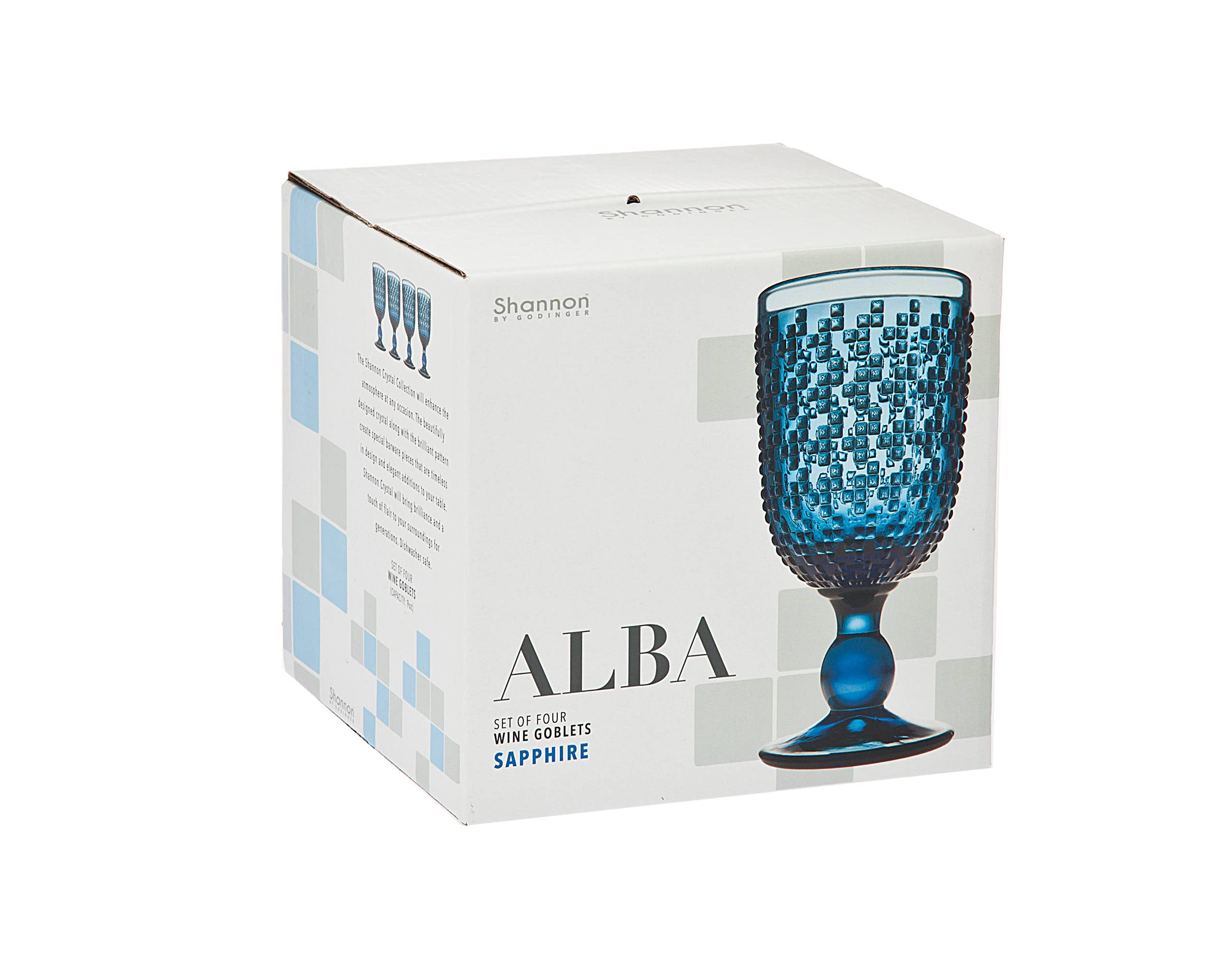 Set of Four Alba Goblet - Blue