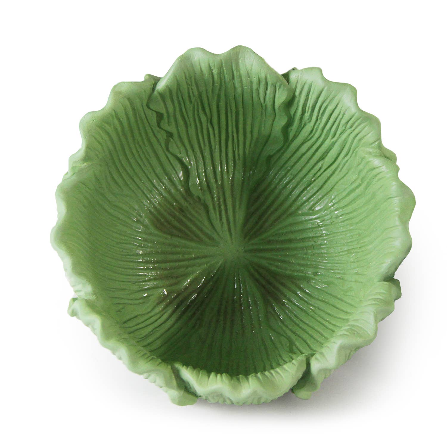 Leaf Reverie Planter - Large: Green / H-7" | D-14"