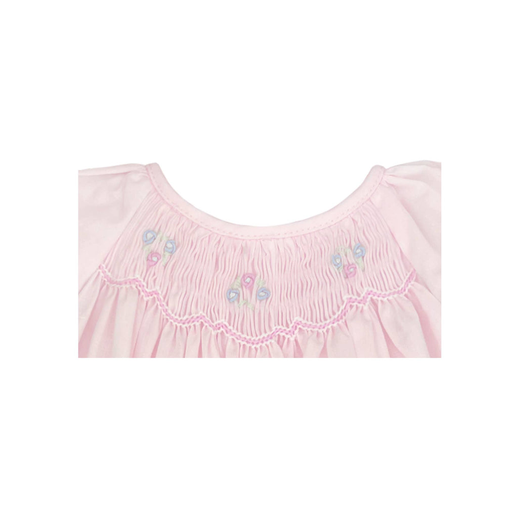 Bubble with Novelty Smocking: White / Newborn