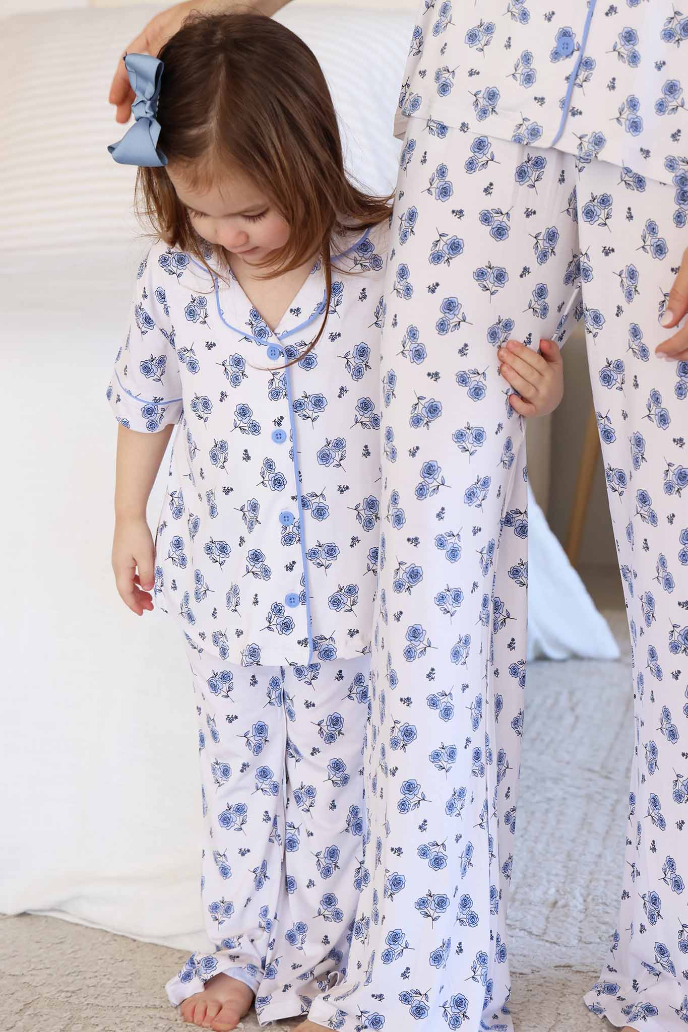 Girl's Two Piece Flare Lounge Set | Sapphire Garden: 18-24 months