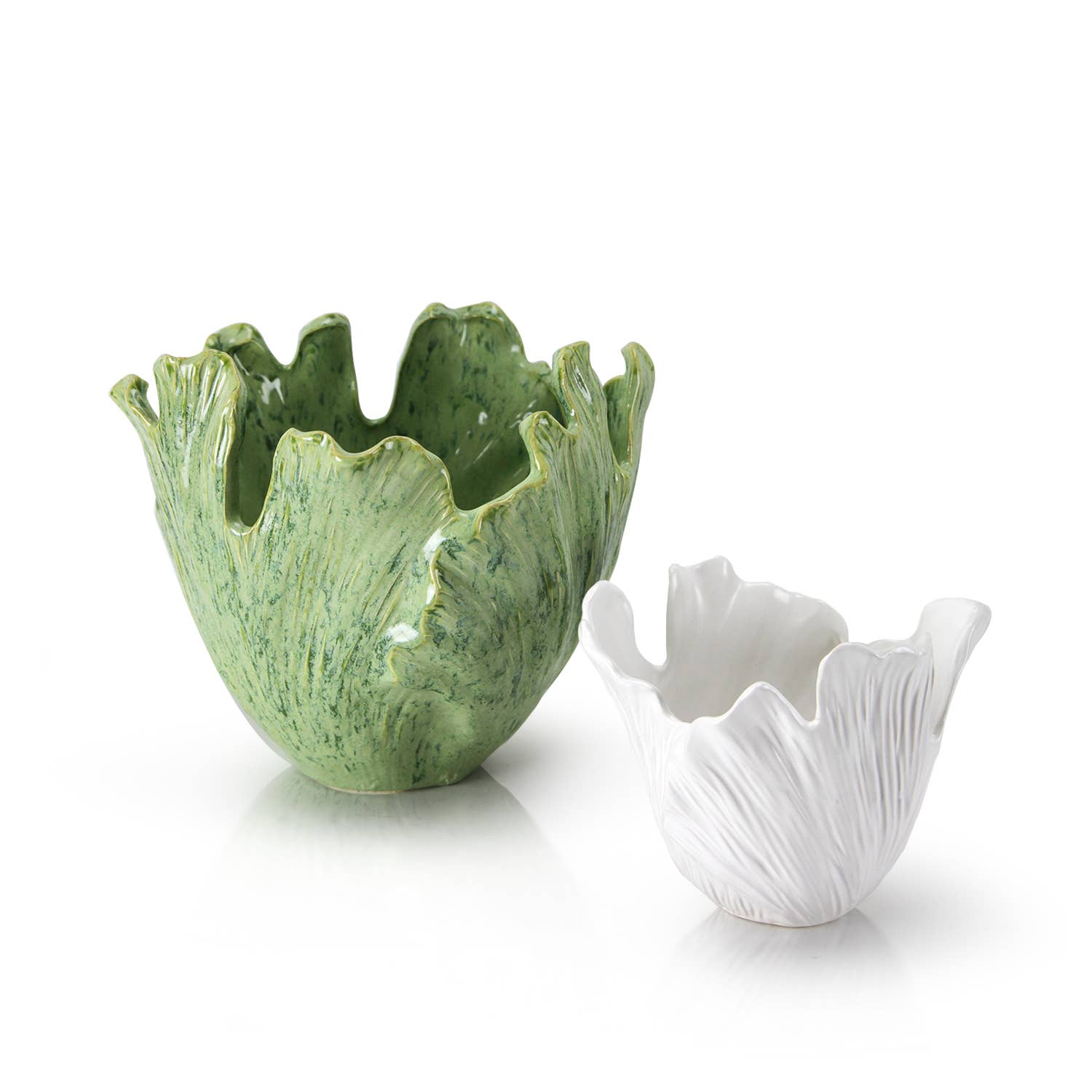 Large Iceberg Elegance Vase: Matt White / H-10" | D-11.25"