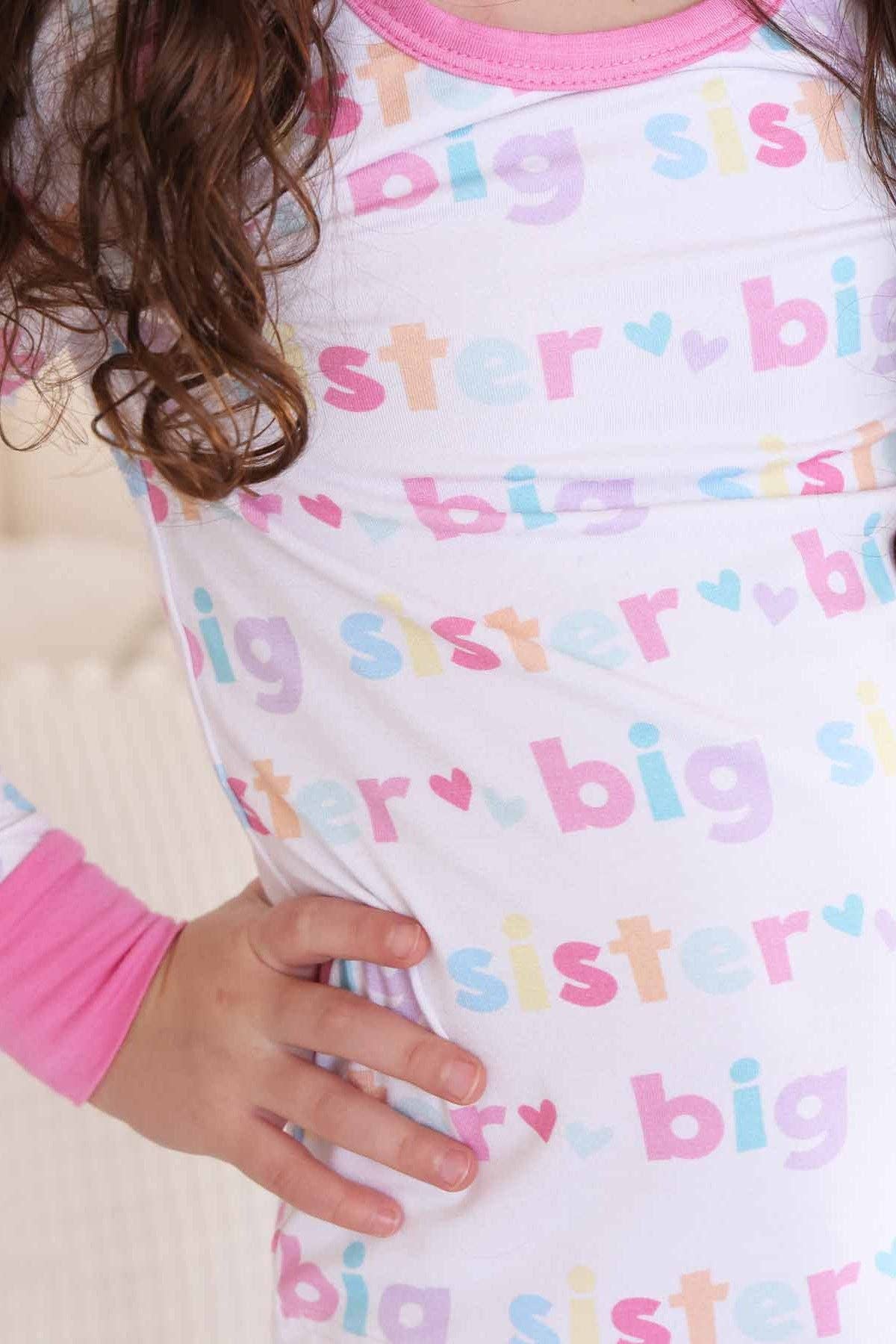 Big Sister Two Piece Pajama Set: 2T