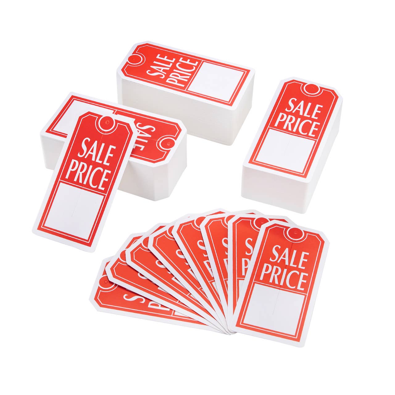 Sales Price Slit Tags - 2 3/8"W x 4 3/4"H - Carton of 1000