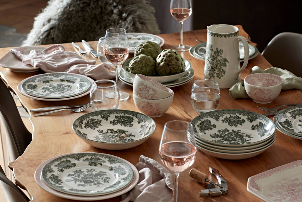 Dark Green Asiatic Pheasants Dinner Plate