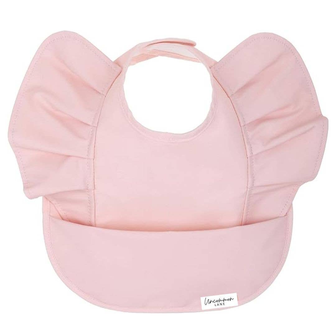 Wing Ruffle Waterproof Bib: Prima-rose Ballerina