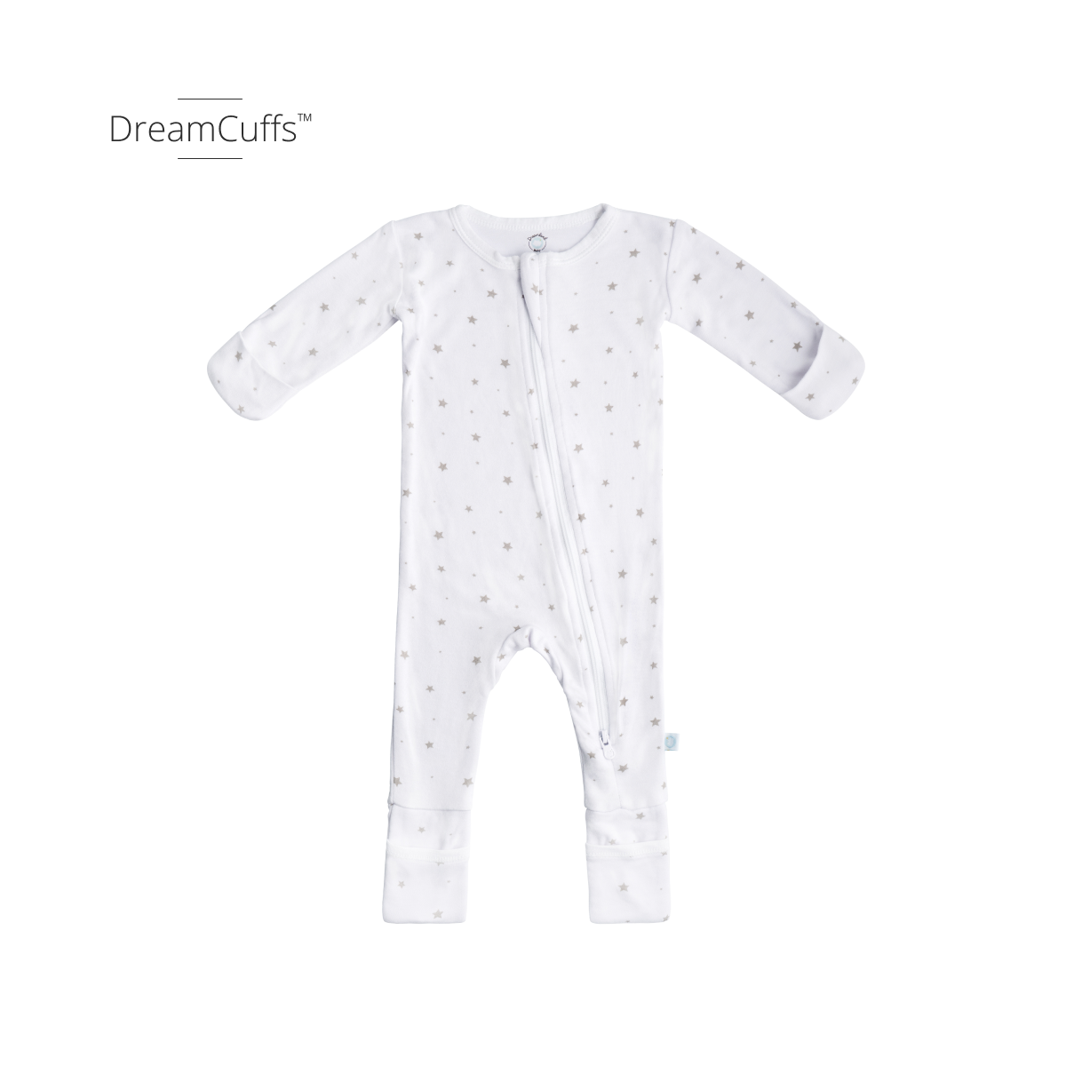Baby Bamboo Pajamas w/ DreamCuffs™: Grey Star / 6 - 9 Months
