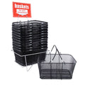 Black Metal Shopping Basket Set - 12 Baskets