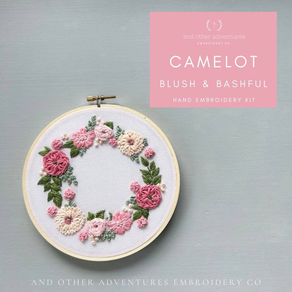 Hand Embroidery Kit - Camelot in Blush & Bashful