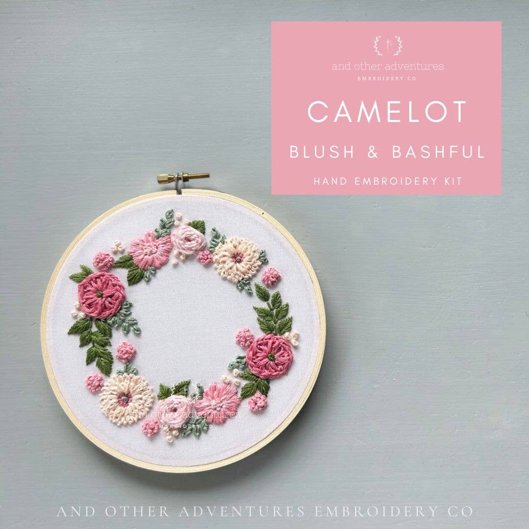 Hand Embroidery Kit - Camelot in Blush & Bashful