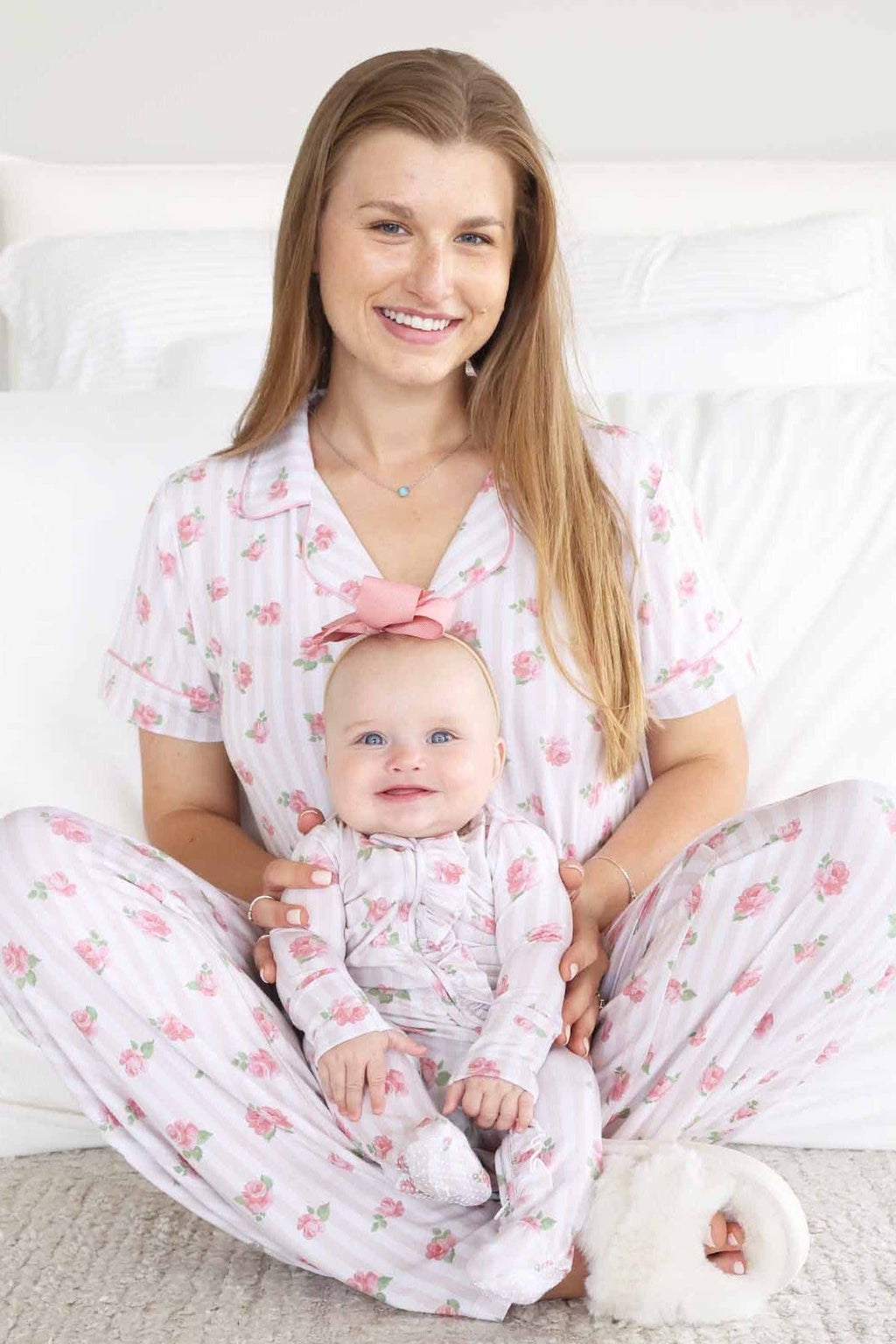 Women's Two Piece Flare Lounge Set | Rosy & Cozy: XS