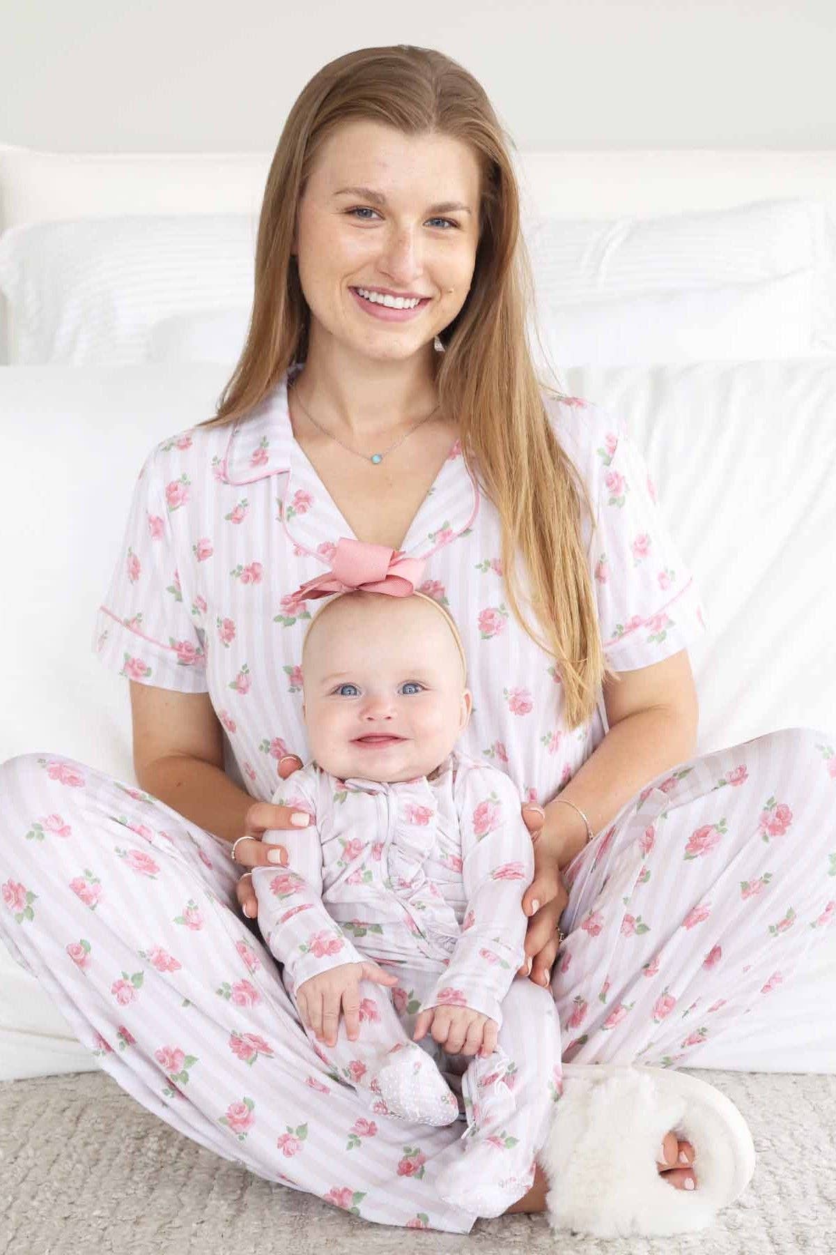 Women's Two Piece Flare Lounge Set | Rosy & Cozy: XS