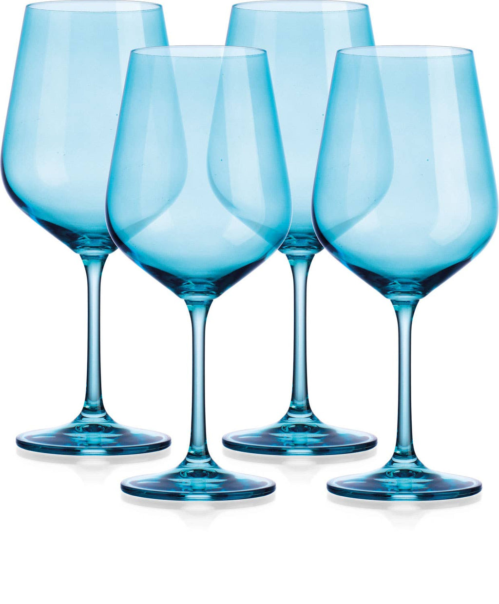 Set of Four Colored Red Wine Glasses - multi color avail: Amethyst