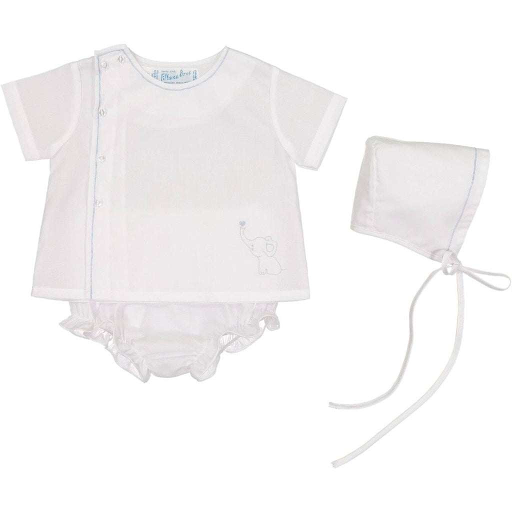 Preemie Baby Elephant Diaper Set: Blue / Preemie