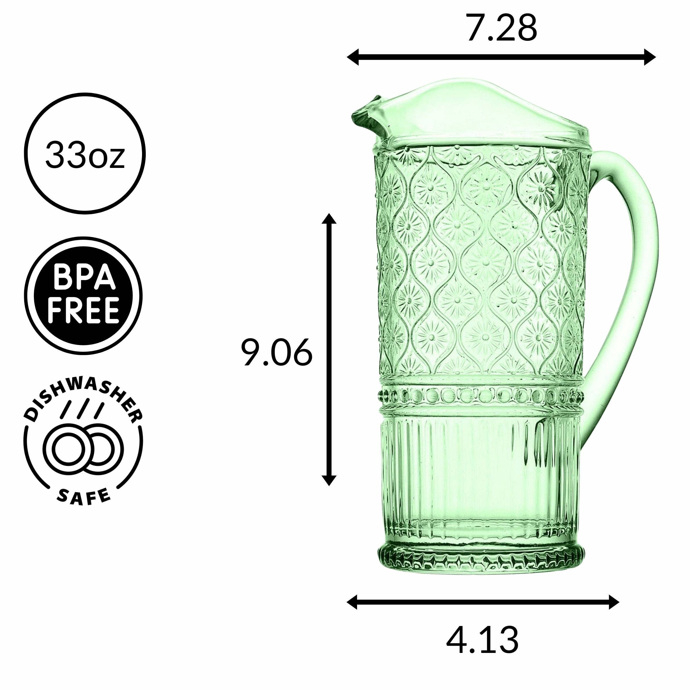 Claro Green Beverage Pitcher