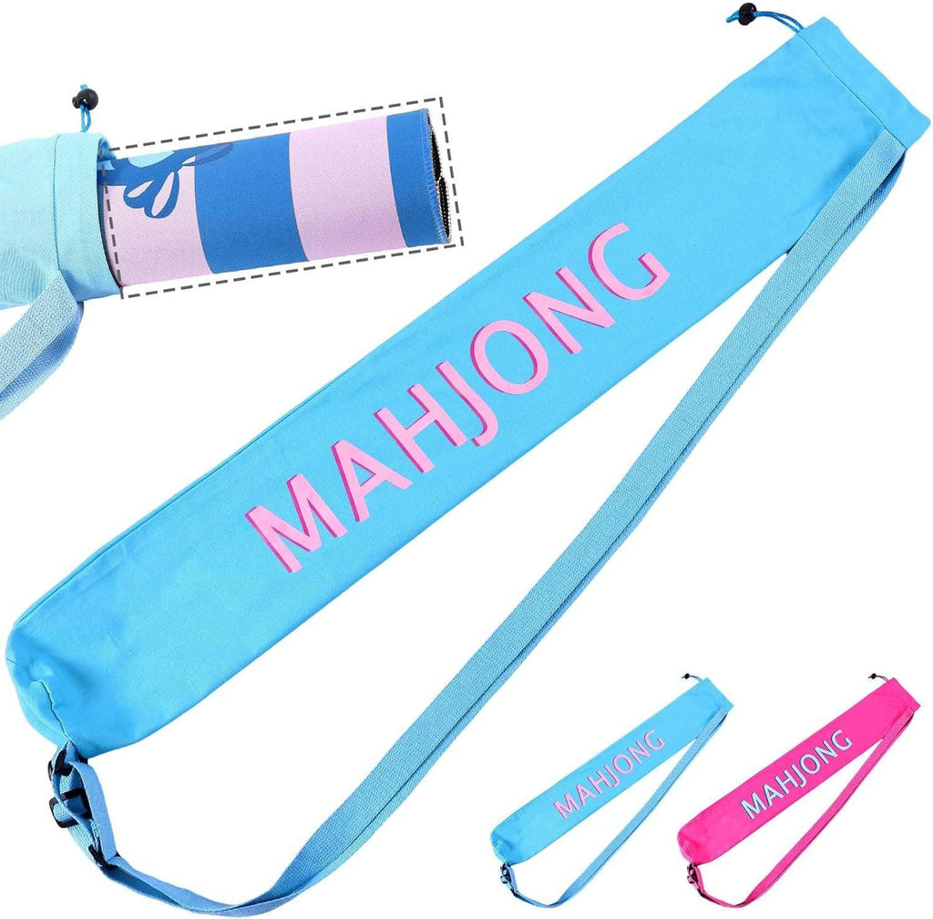 Mahjong Travel Bag – Large Capacity Crossbody Storage Tote: Dark Pink (Polyester)