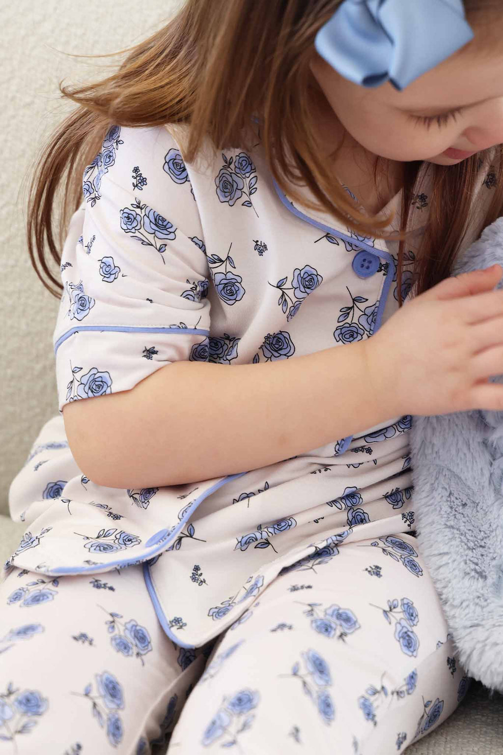 Girl's Two Piece Flare Lounge Set | Sapphire Garden: 3T
