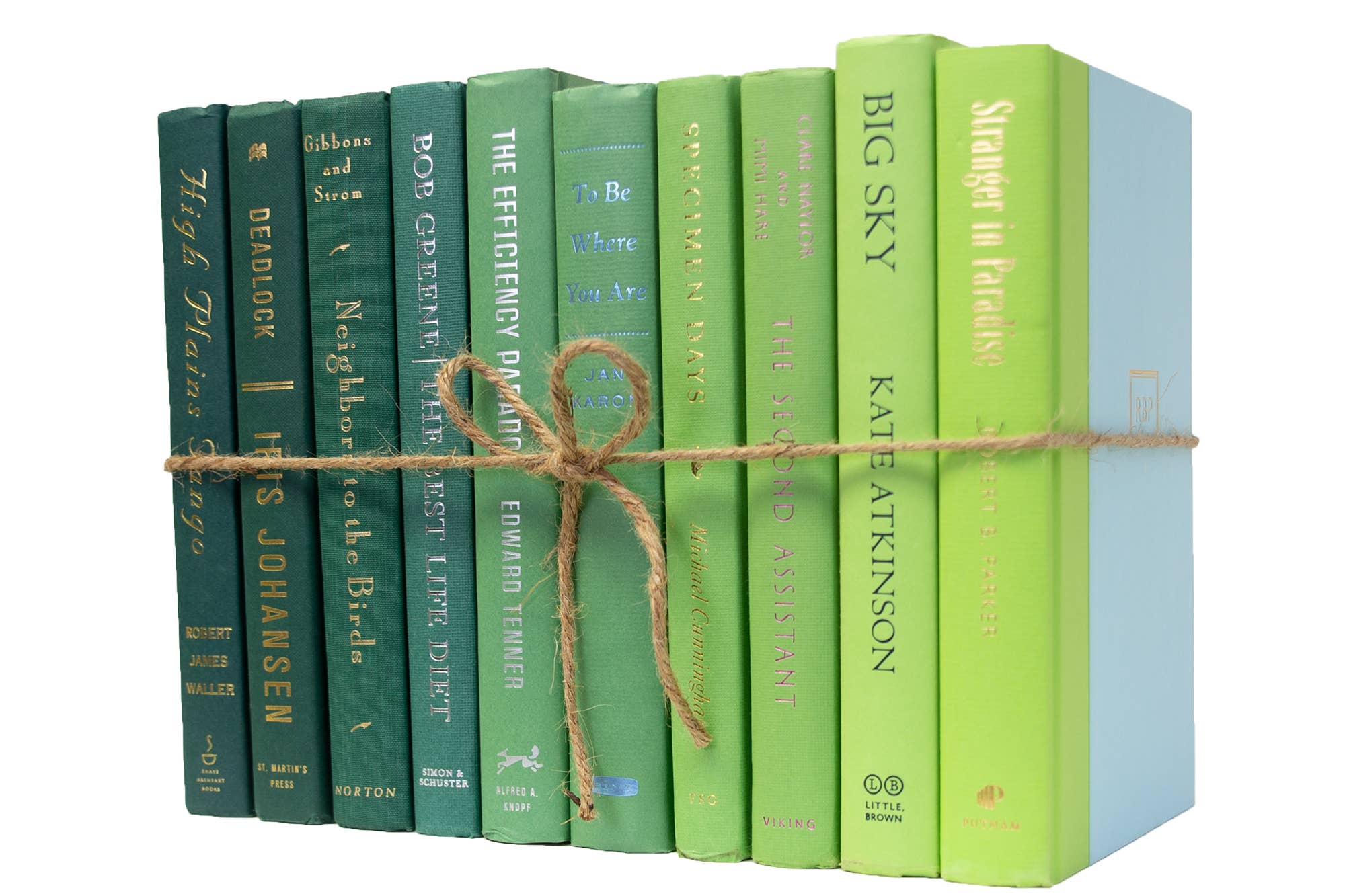Decorative Green Book Bundle - Boxwood Ombré: Green