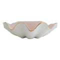 Clam Shell Bowl with 22K Gold Accent: Pink / Large