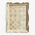 Florentine Carved Wood Rectangle Tessellated Mini Tray: Cappuccino