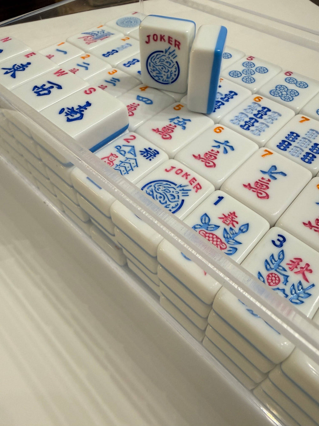 Mahjong Tiles - Bubble Pop – American Mahjong Tile Set (166 Tiles) 2-Color Blue - PREORDER