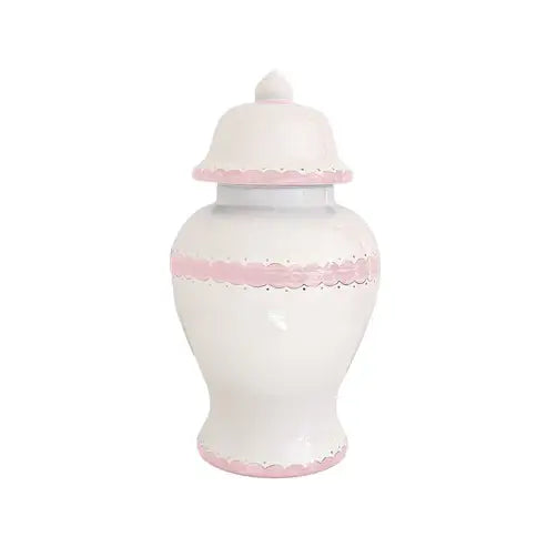 Scallop Ginger Jars in Light Pink: Small
