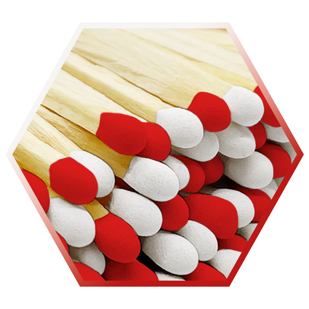 2" Matches in Cork Top Jar - Colors of Your Choice: Red & White
