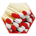 2" Matches in Cork Top Jar - Colors of Your Choice: Red & White