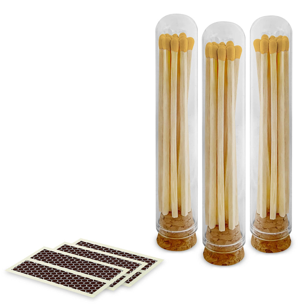 4" Matches + Mini Cloche - Colors of Your Choice + Strikers: Black Tip