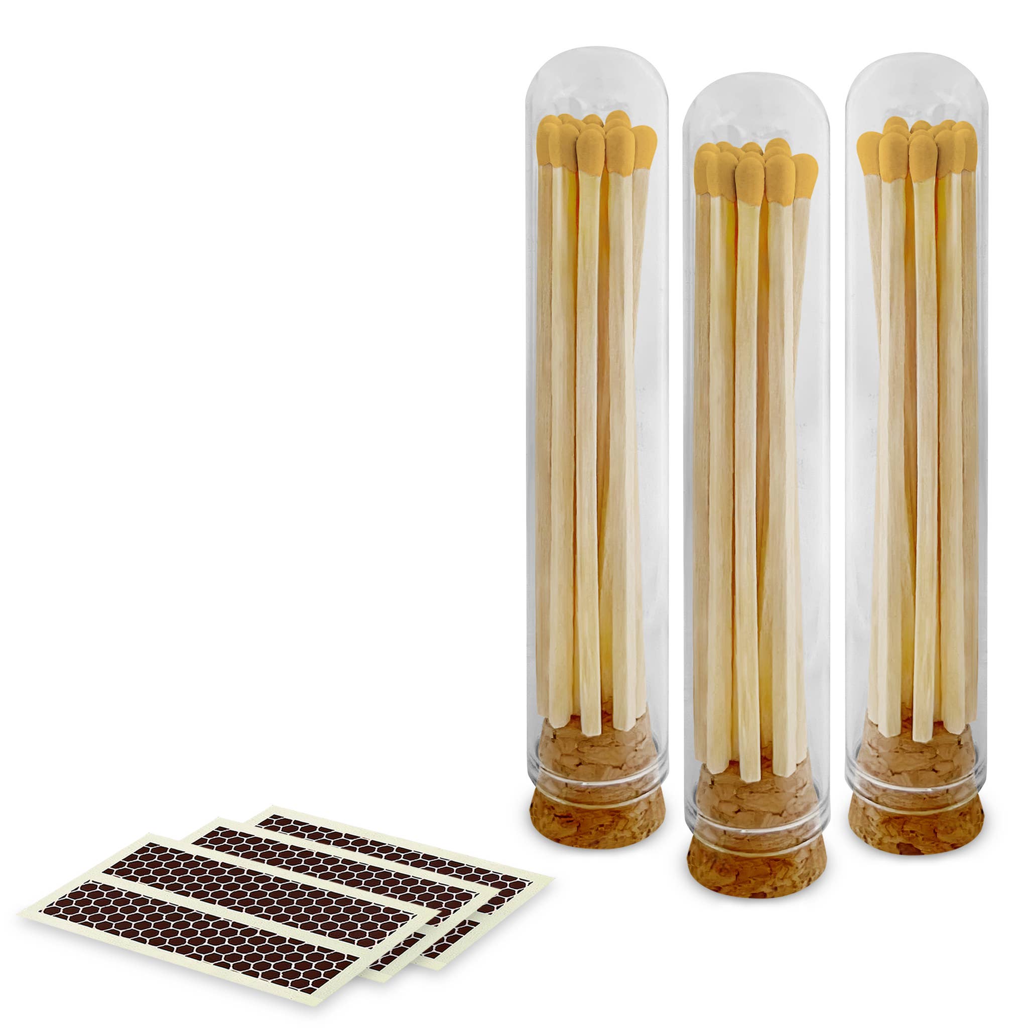 4" Matches + Mini Cloche - Colors of Your Choice + Strikers: Black Tip