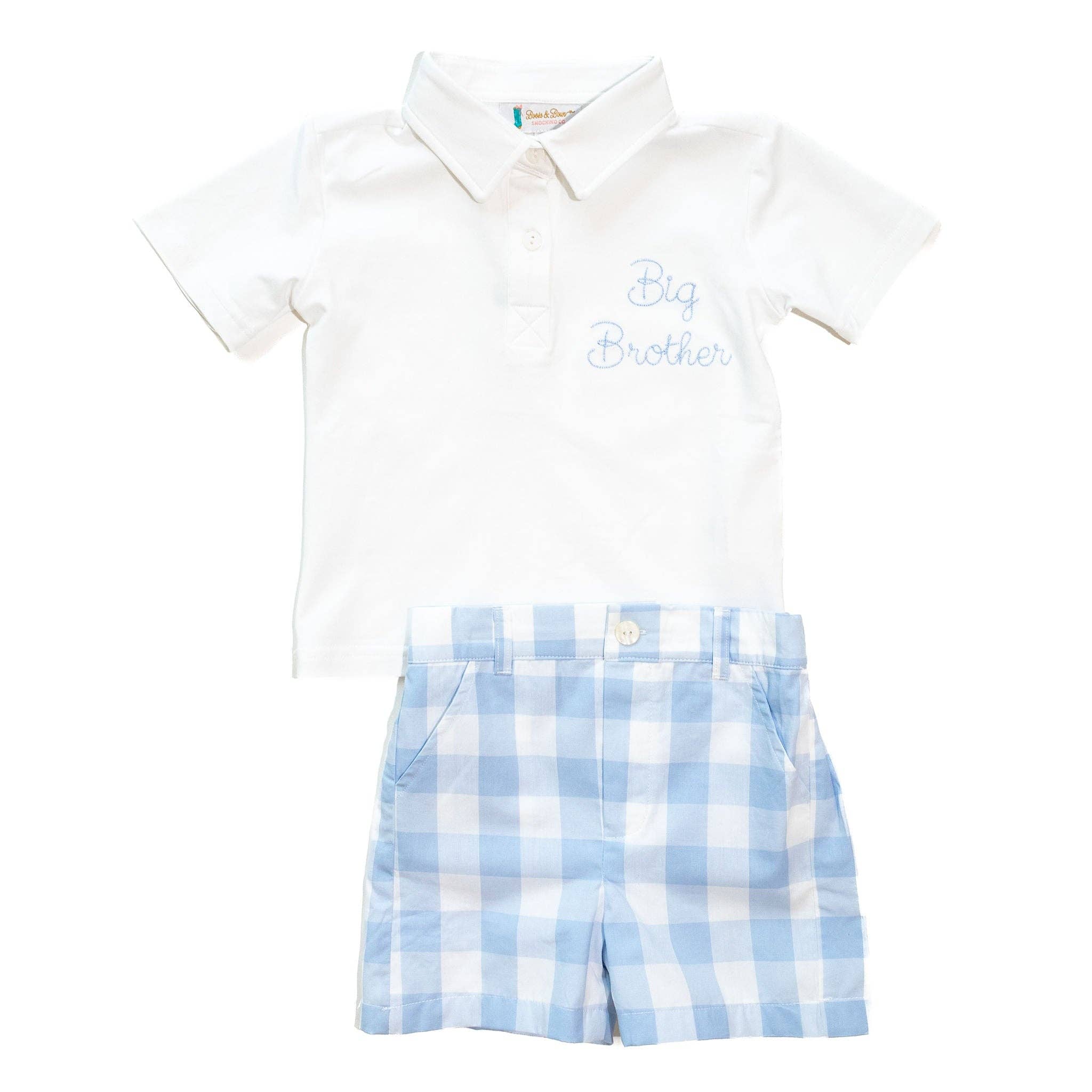Boys Big Brother Polo Shorts Set: 4T