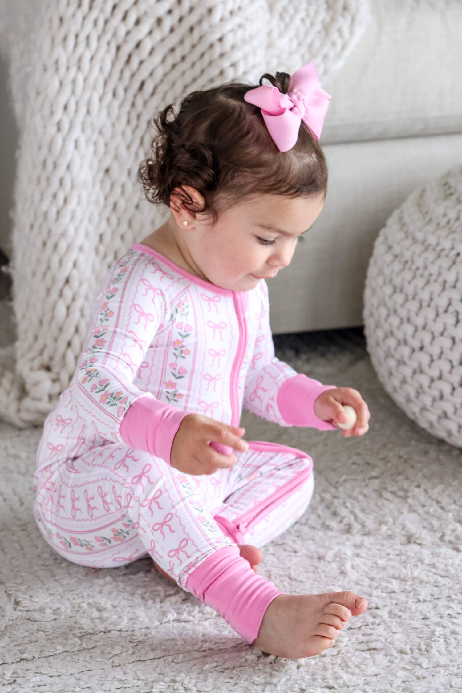 Convertible Zip Romper | Coquette Garden: 6-12 months