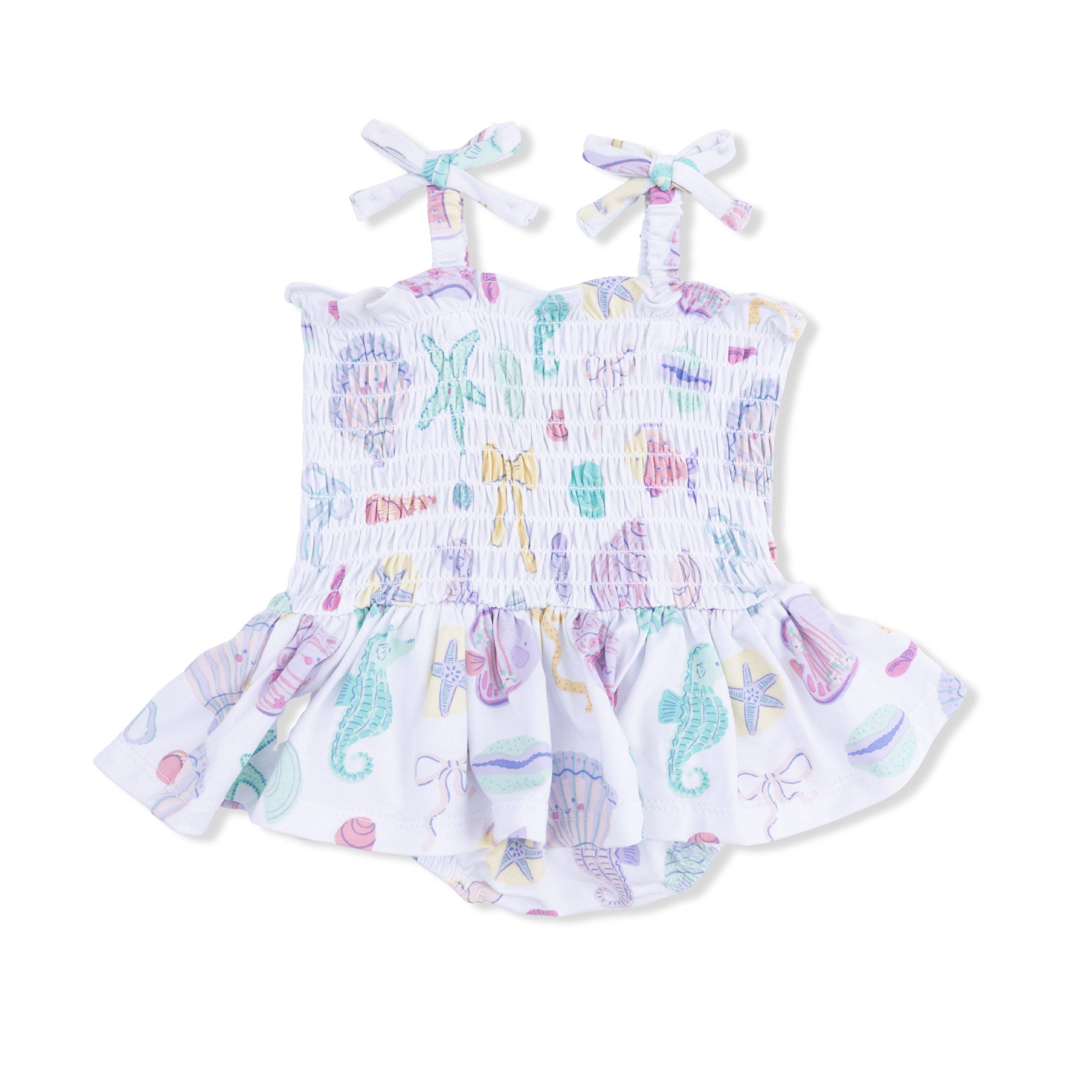 Beach Days - Smocked Bubble with Skirt: 0-3M