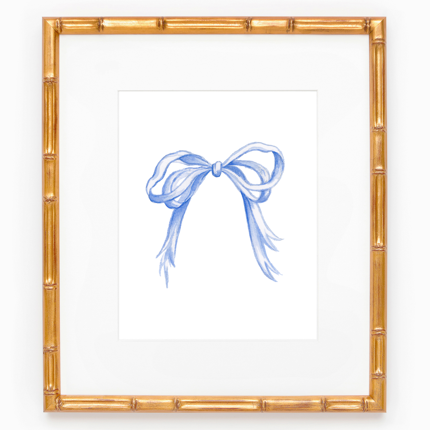 Grandmillennial Bow Watercolor Art Print: Pink / 5x7