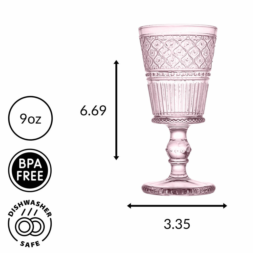 Claro Pink Goblet, Set of 4