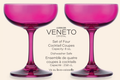 Veneto Coupes Magenta, Set of 4