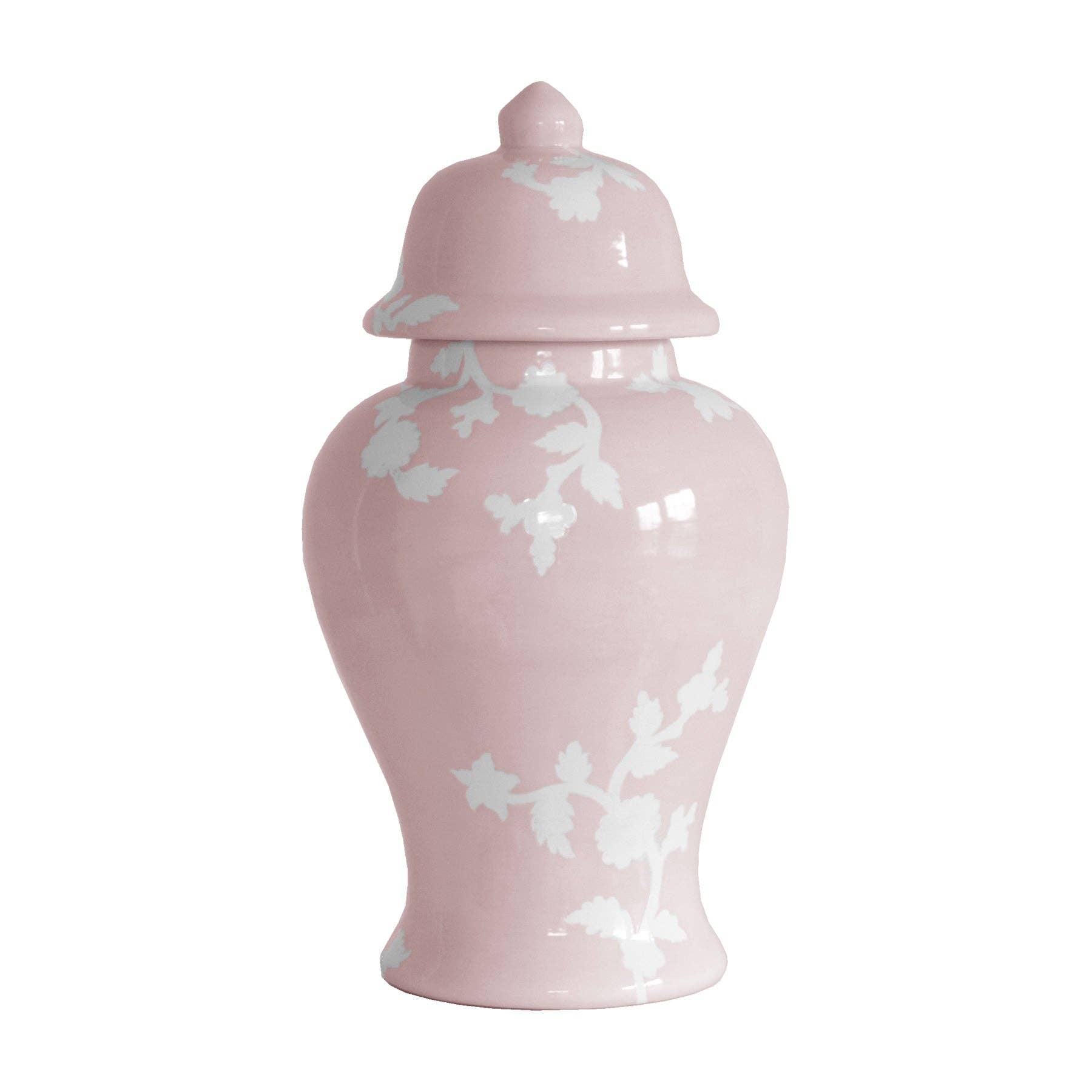 Chinoiserie Dreams Ginger Jars in Cherry Blossom Pink: Small